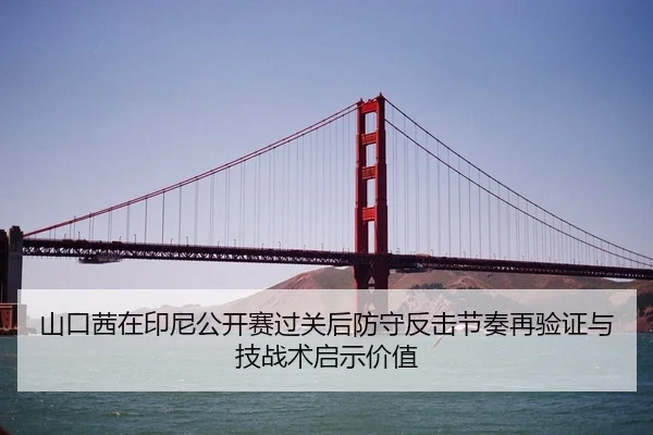 山口茜在印尼公开赛过关后防守反击节奏再验证与技战术启示价值